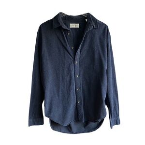 Coastaoro Shacketo Long Sleeve Shirt Jacket Size L Ink Corduroy Barn Chore Coat